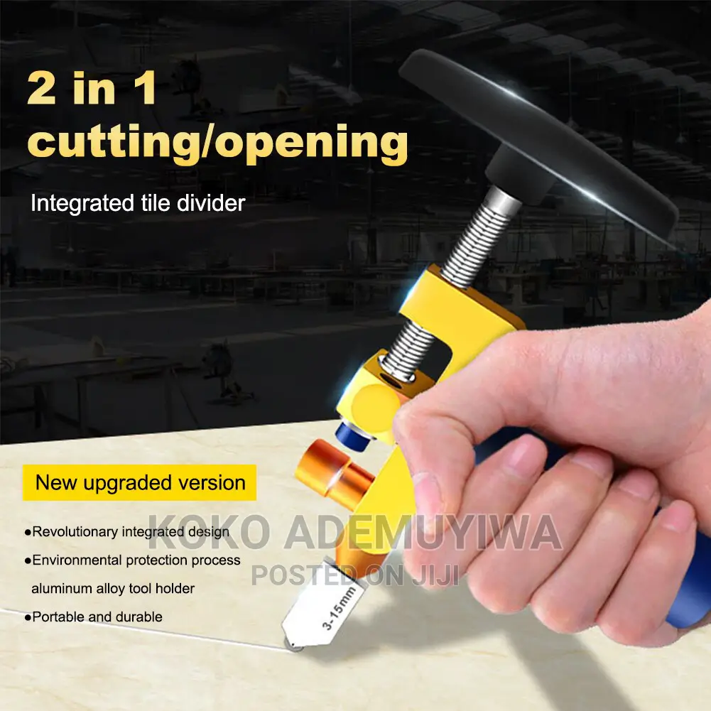 Combined Hand-Held Glass and Tile Cutter