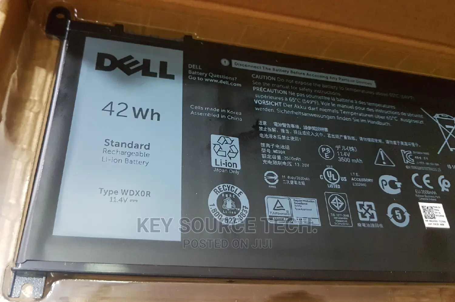 Wdxor 42wh Battery for Inspiron 15 5565 5567 5568 5570 5578