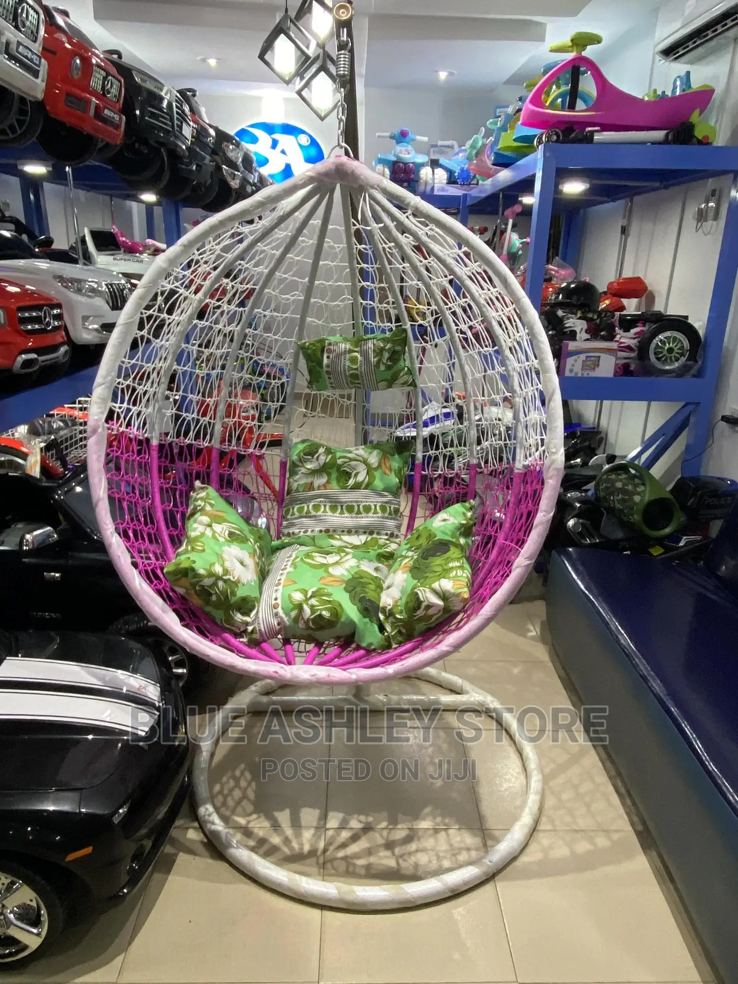 Modern Rattan Outdoor Swing Chair -Red