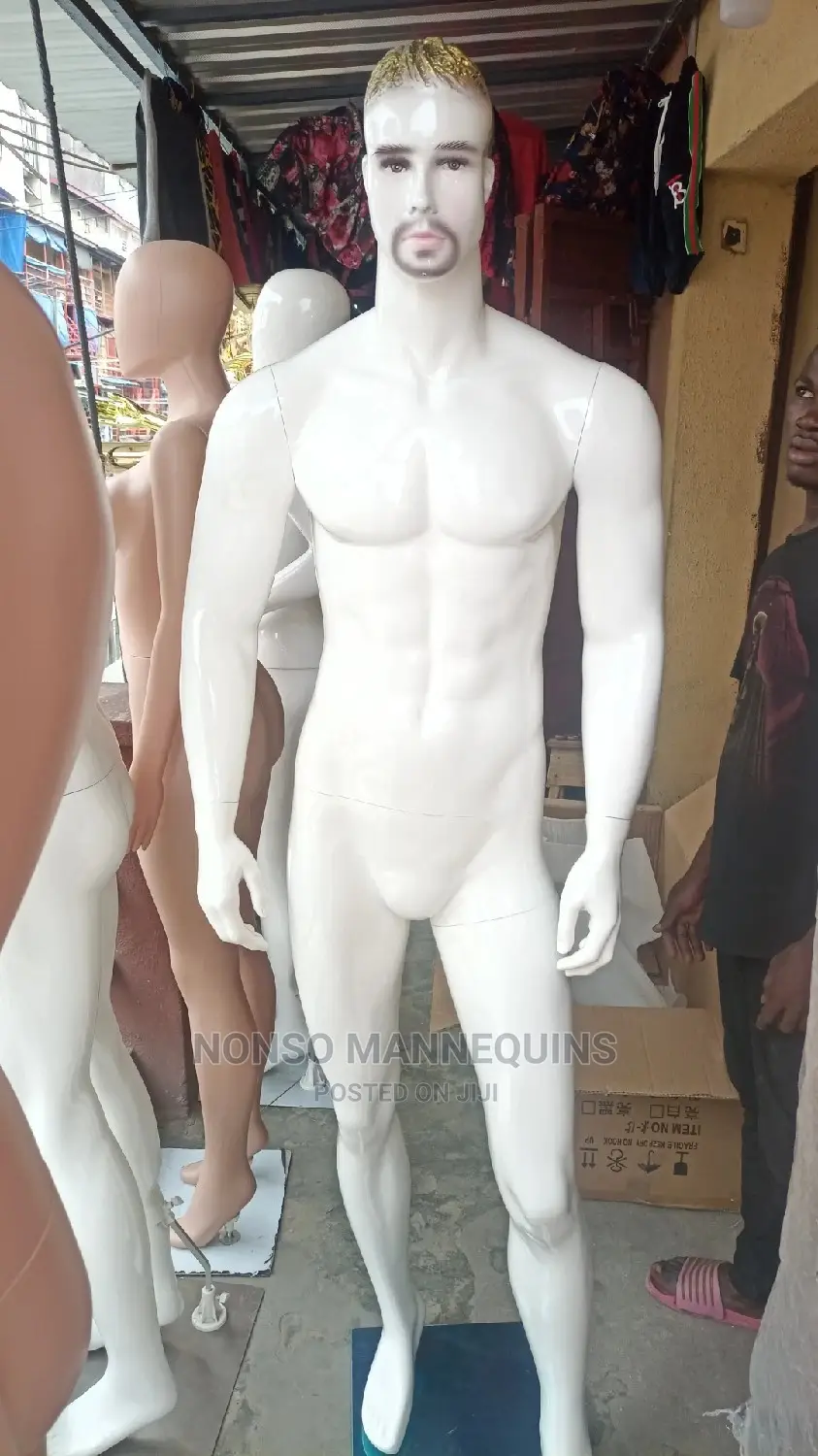 Glossy White Full Fibre Male Display Mannequin