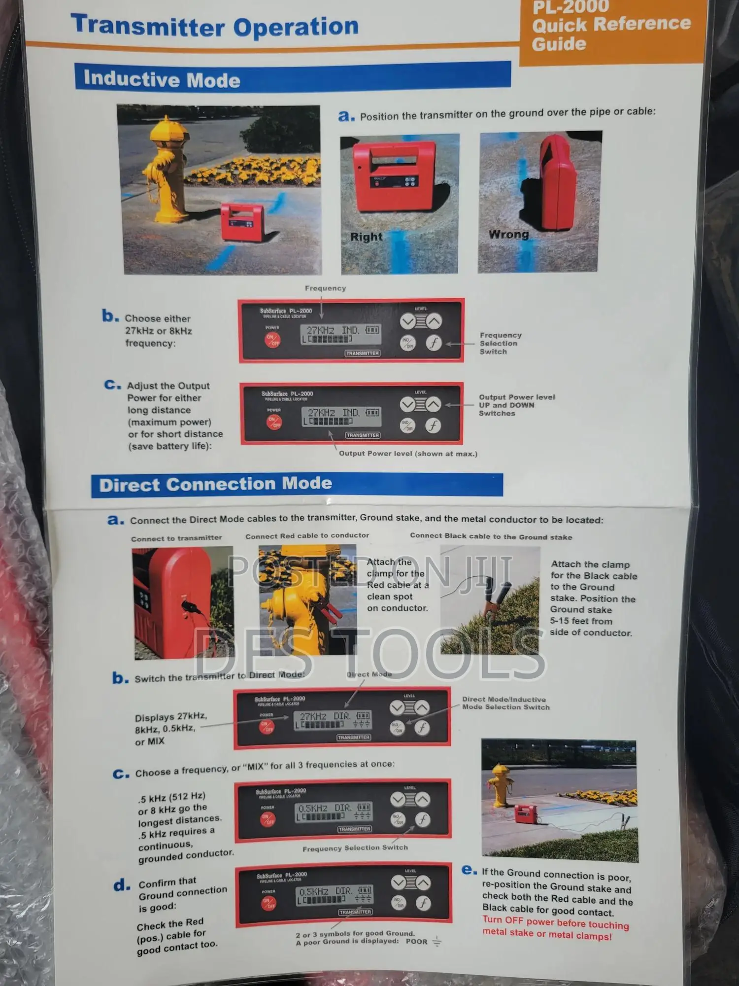 Subsurface PL-2000 Advanced Cable and Pipe Locator