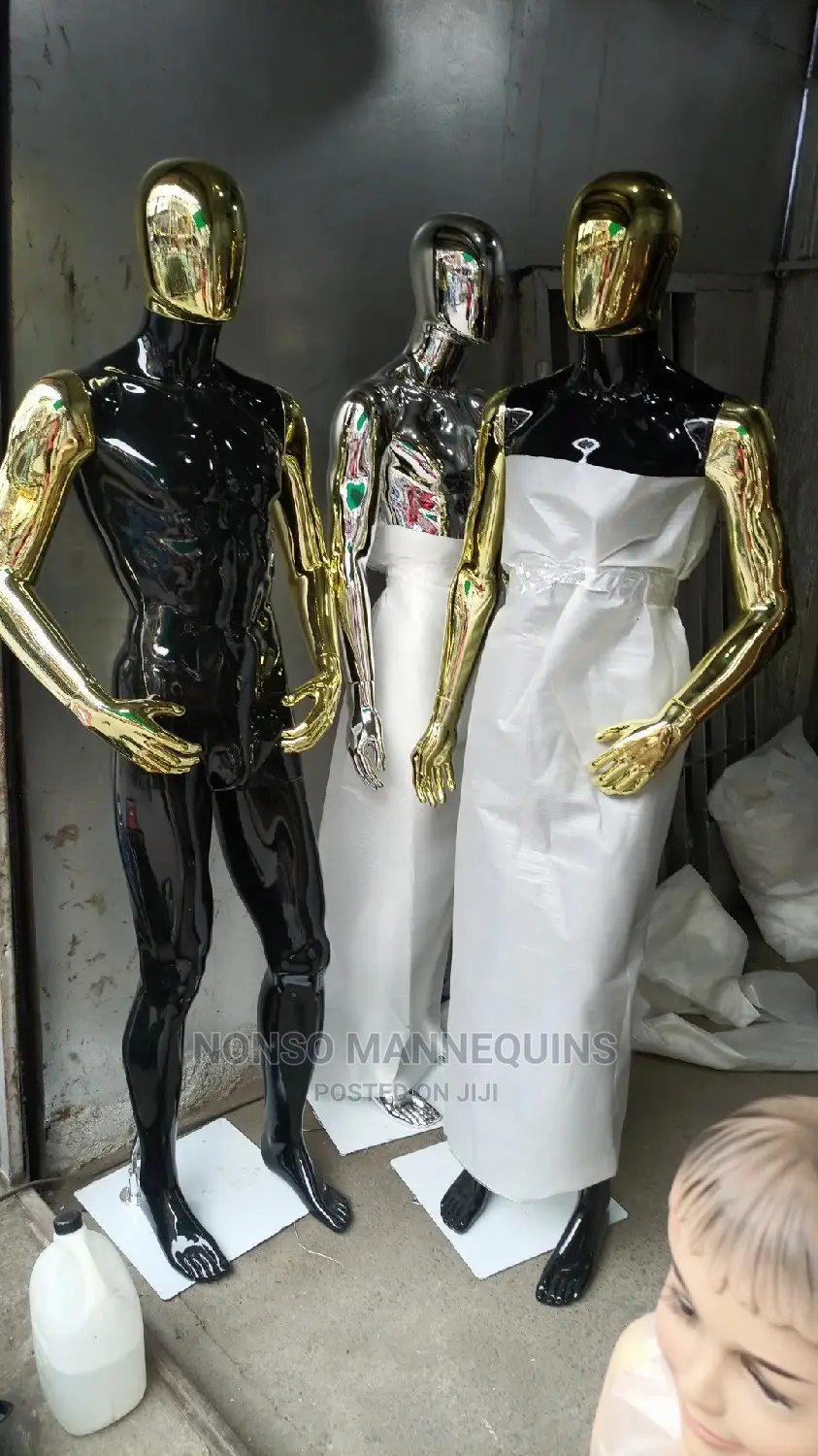 Honey Comb Male Chrome Display Mannequins