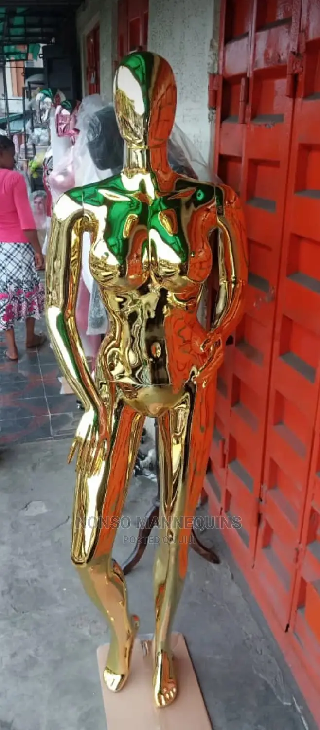 Size 12 Body Gold Chrome Female Fashion Model