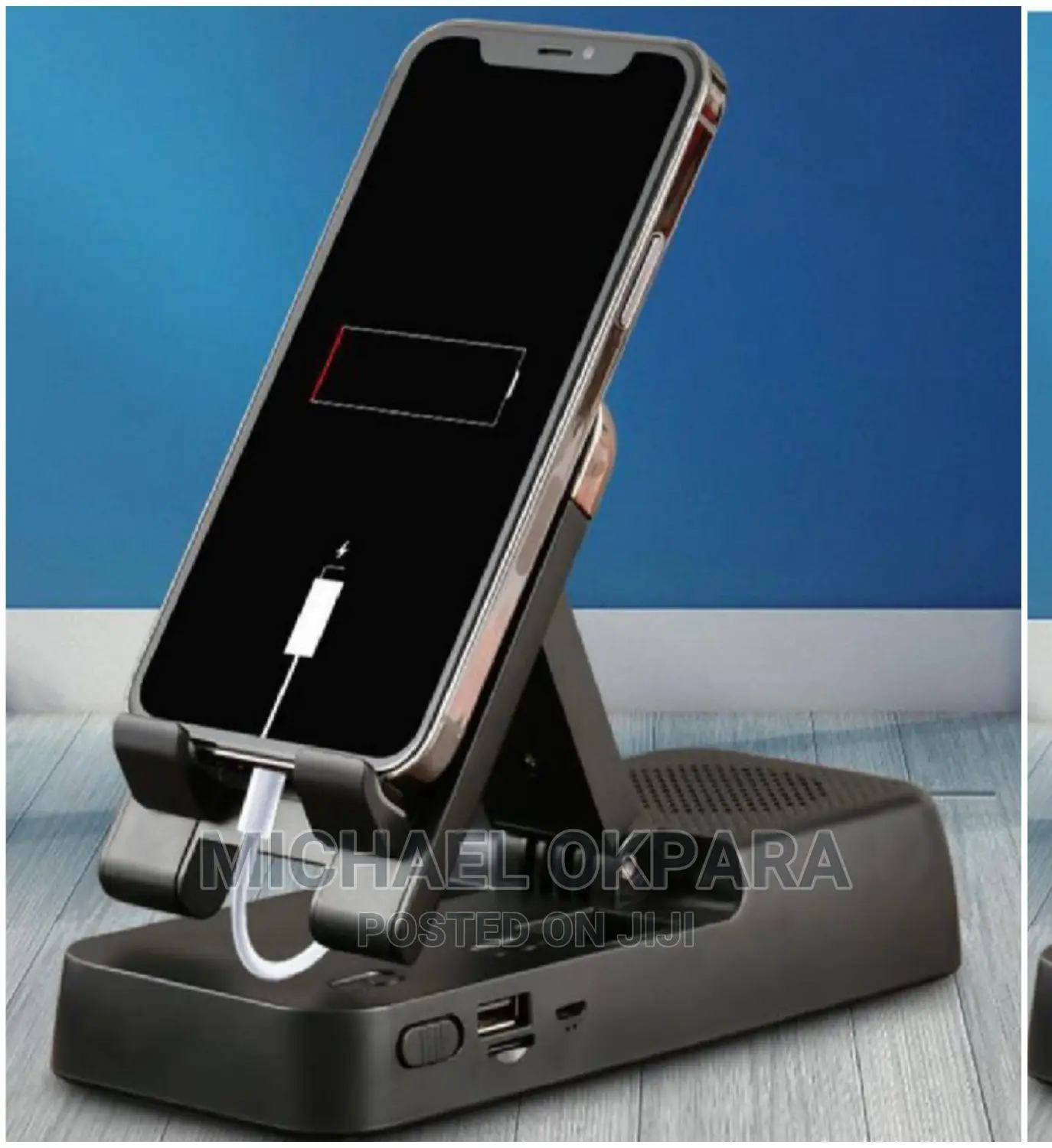 Phone Holder, Power Bank, Bluetooth and Memory Card Gap