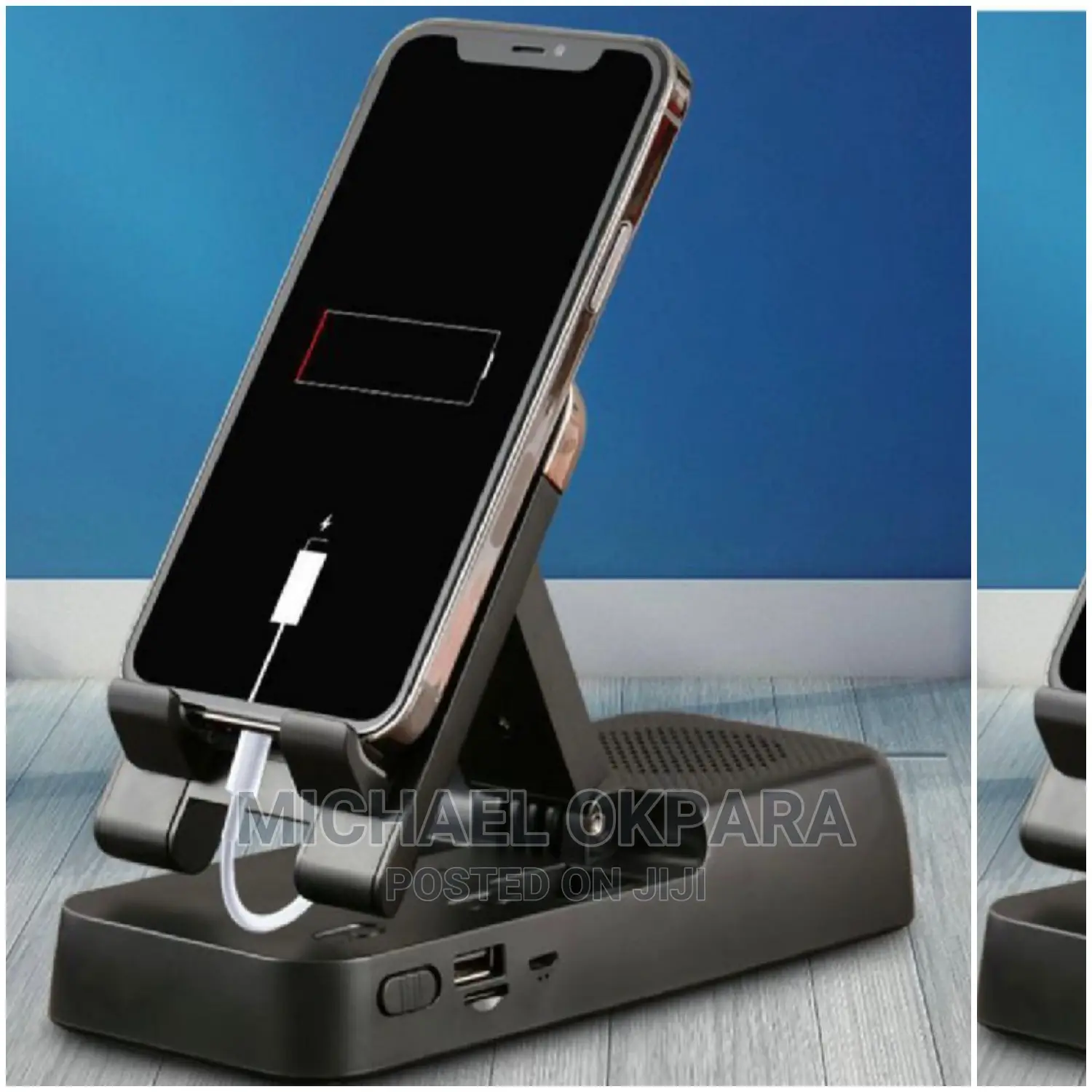 Phone Holder, Power Bank, Bluetooth and Memory Card Gap