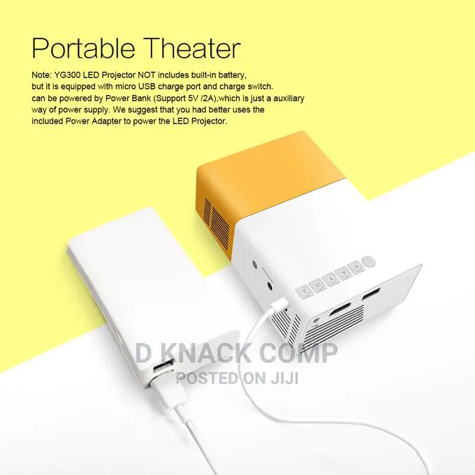 YG300 LED Projector 1080P Projection Machine With USB