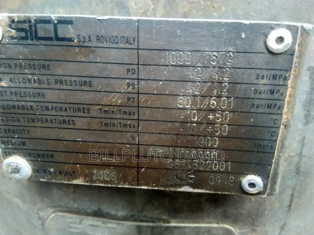 Air Compressor Tank, 40/42 Bar