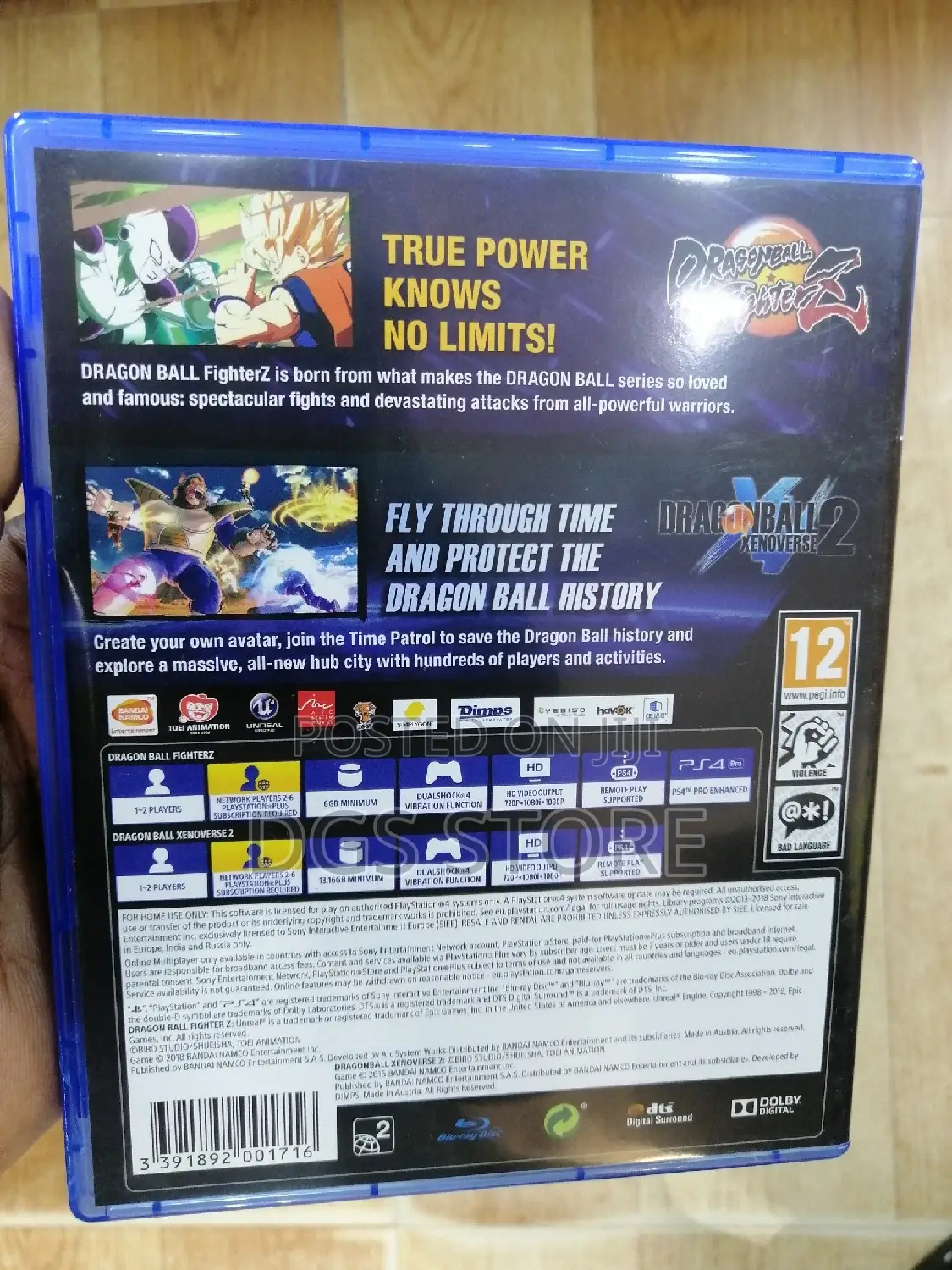 Ps4 Dragonball Fighter Z/Dragonball 2 Xenoverse 2 Game