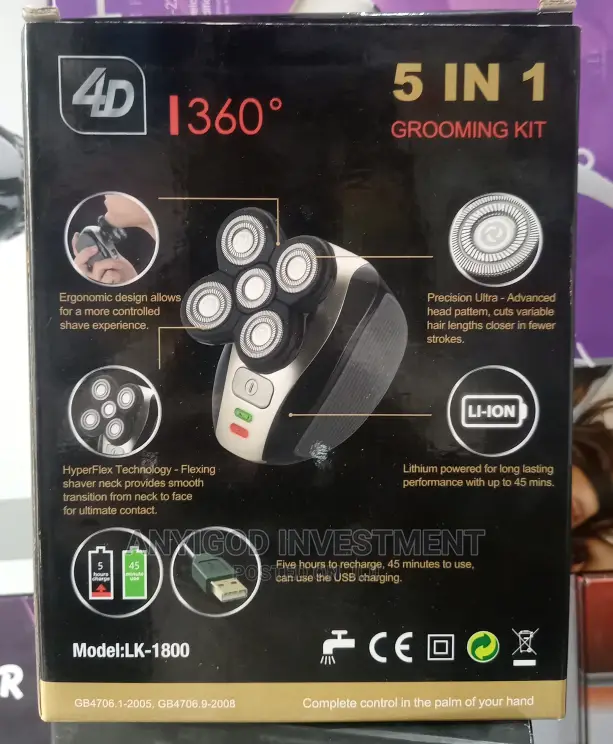 4d 1360% 5-1 Grooming Rechargeable Kit
