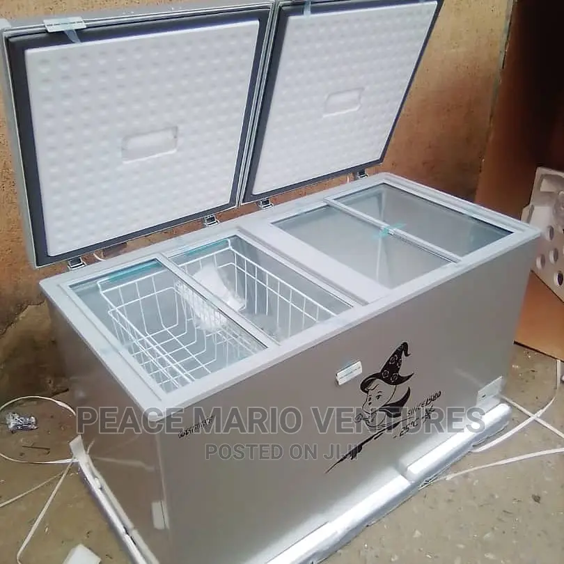 Quality Deep Freezer With Two Doors and Sliding Glass