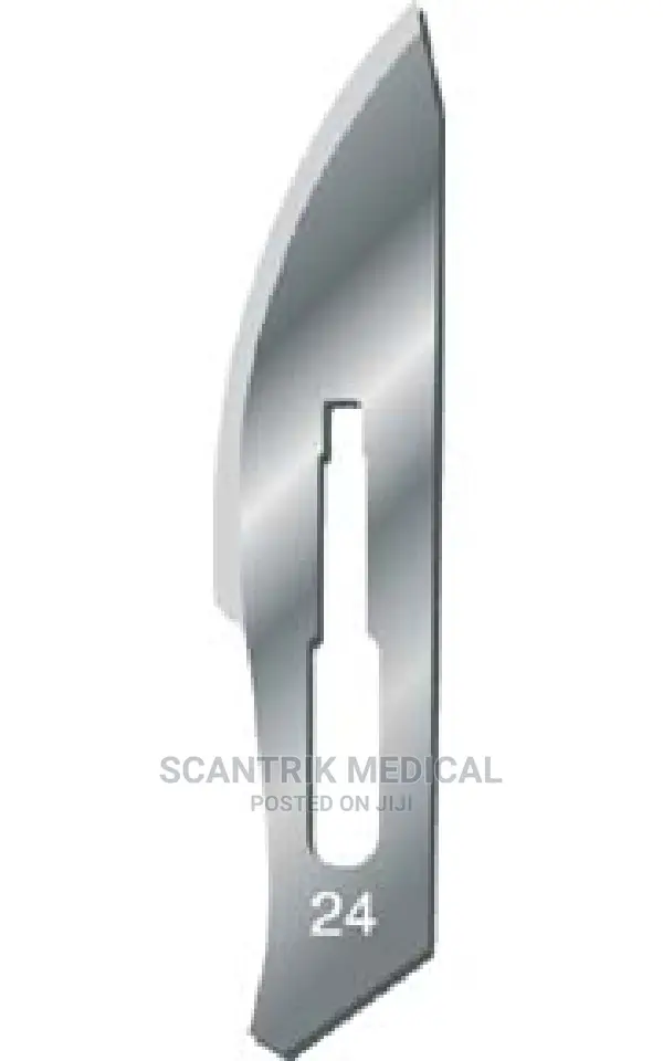 100 Surgical Scalpel Blades #24 Carbon Steel Sterile