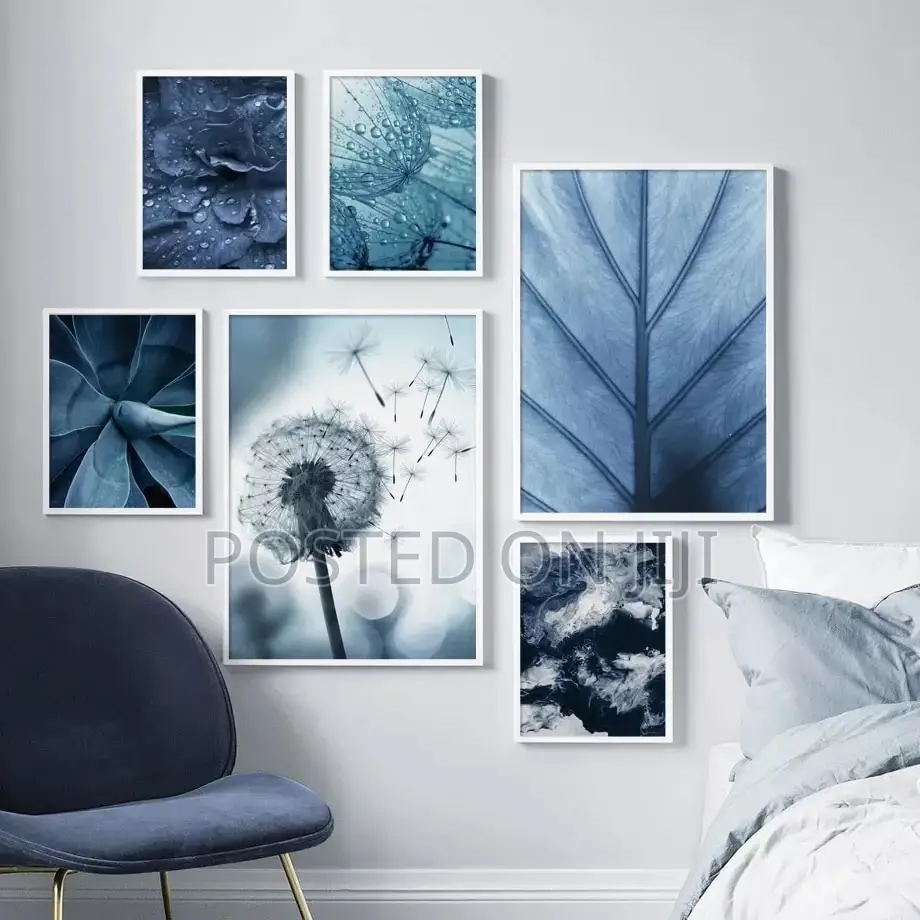 A Gray-Blue Plant Close-Up Wall Art
