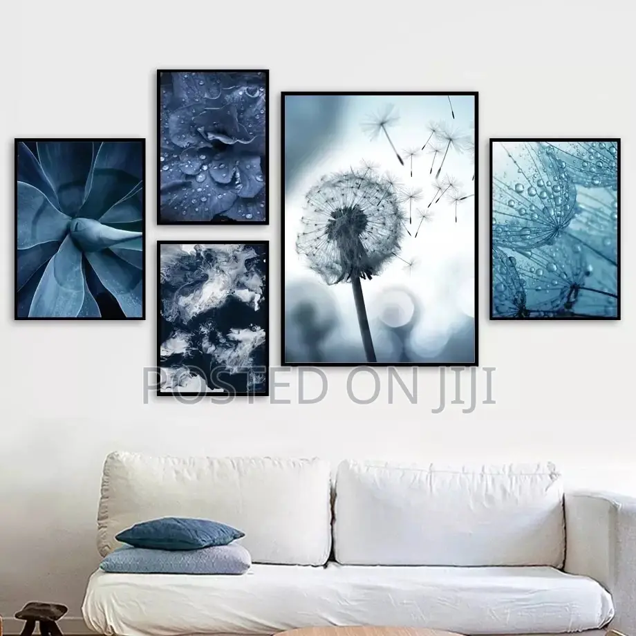 A Gray-Blue Plant Close-Up Wall Art