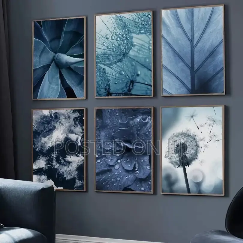 A Gray-Blue Plant Close-Up Wall Art