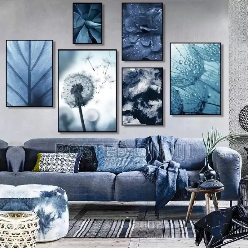 A Gray-Blue Plant Close-Up Wall Art