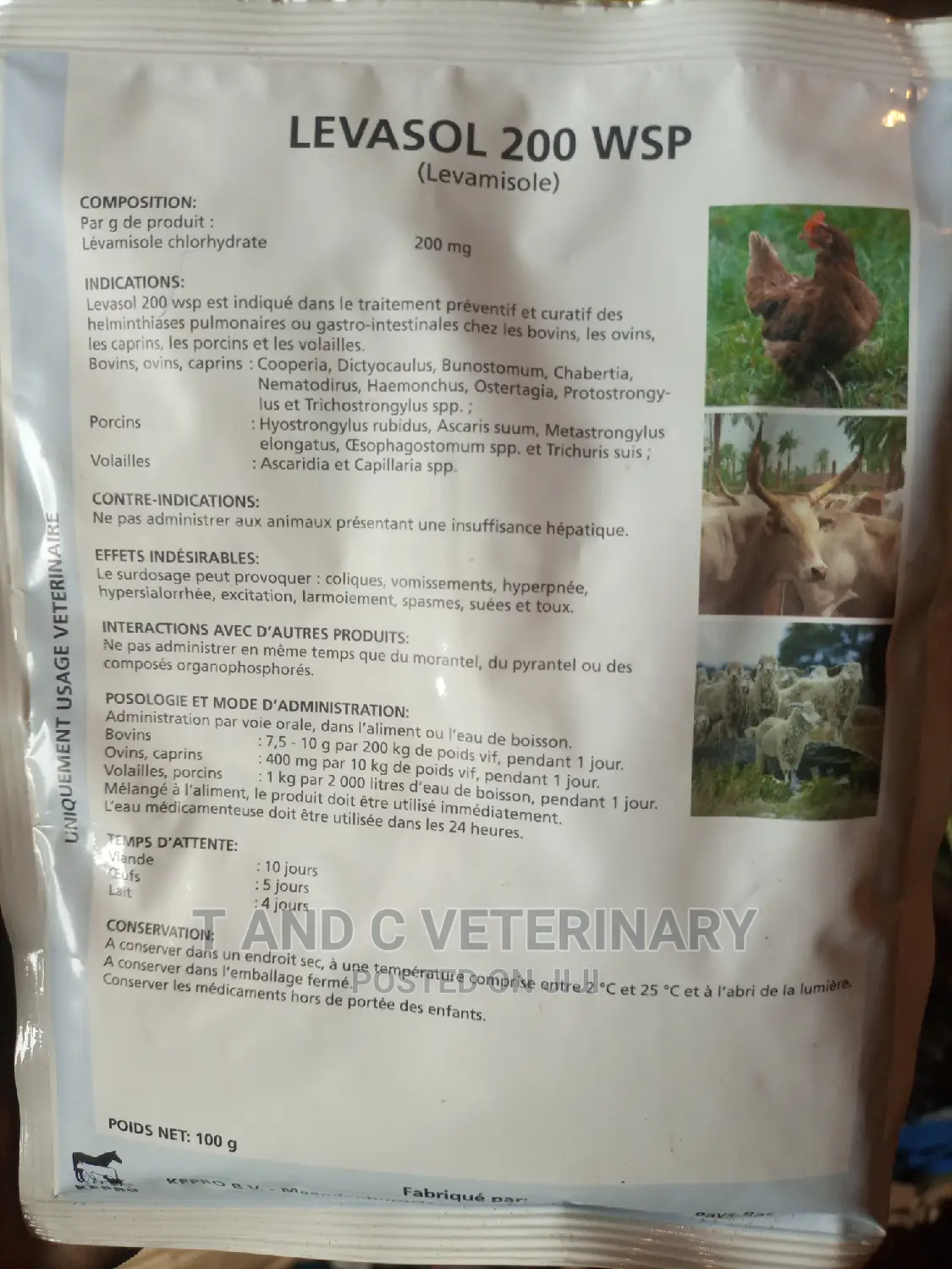 Levamisole Kepro Levasol 200 Dewormer For Poultry Livestock