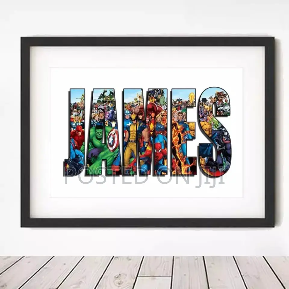 Personalized Avengers Name Word Art