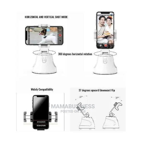 360° Robot Cameramen Auto Tracking Camera - White