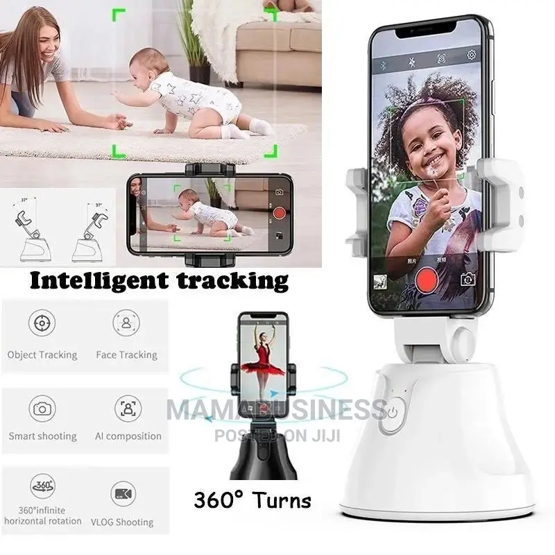 360° Robot Cameramen Auto Tracking Camera - White