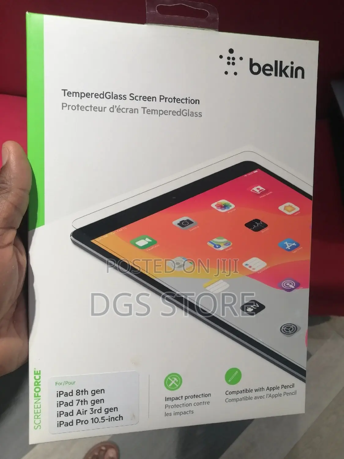 Belkin Screen Protector iPad 8th, 7,Air 3,Pro 10.5"