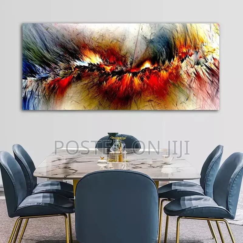 Wangart Orange Abstract Wall Art