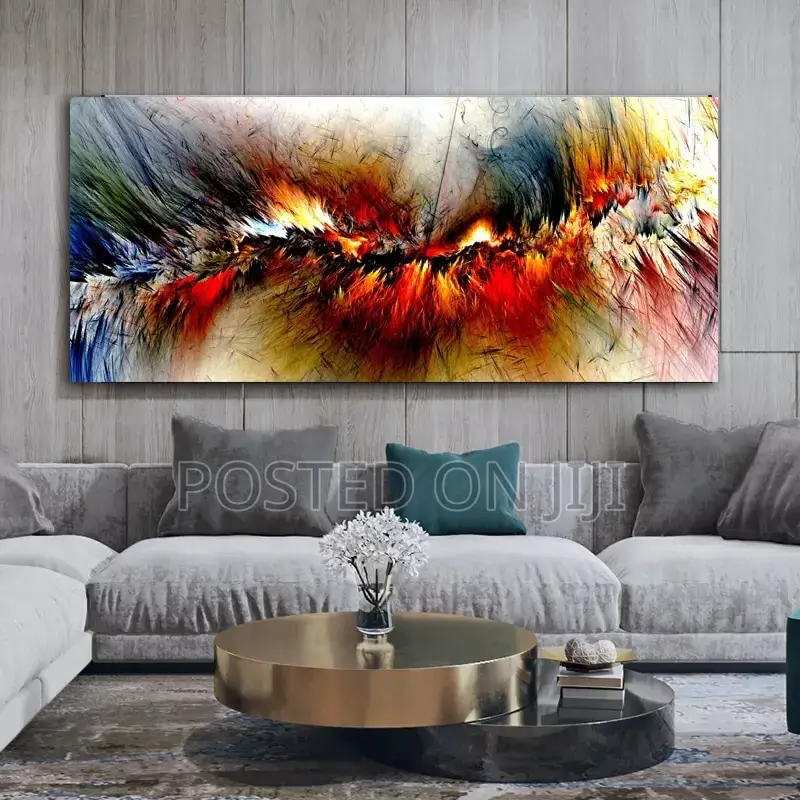 Wangart Orange Abstract Wall Art