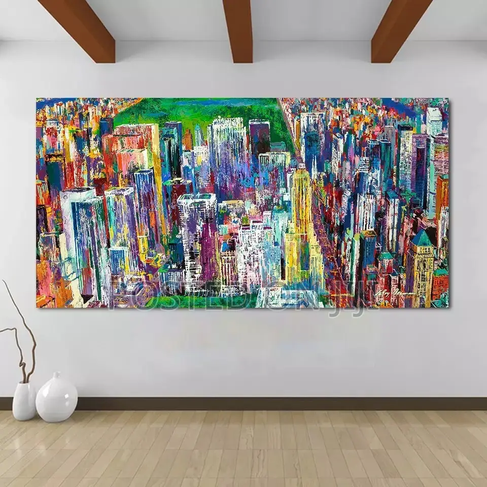 Wangart Large Size Abstract City Art