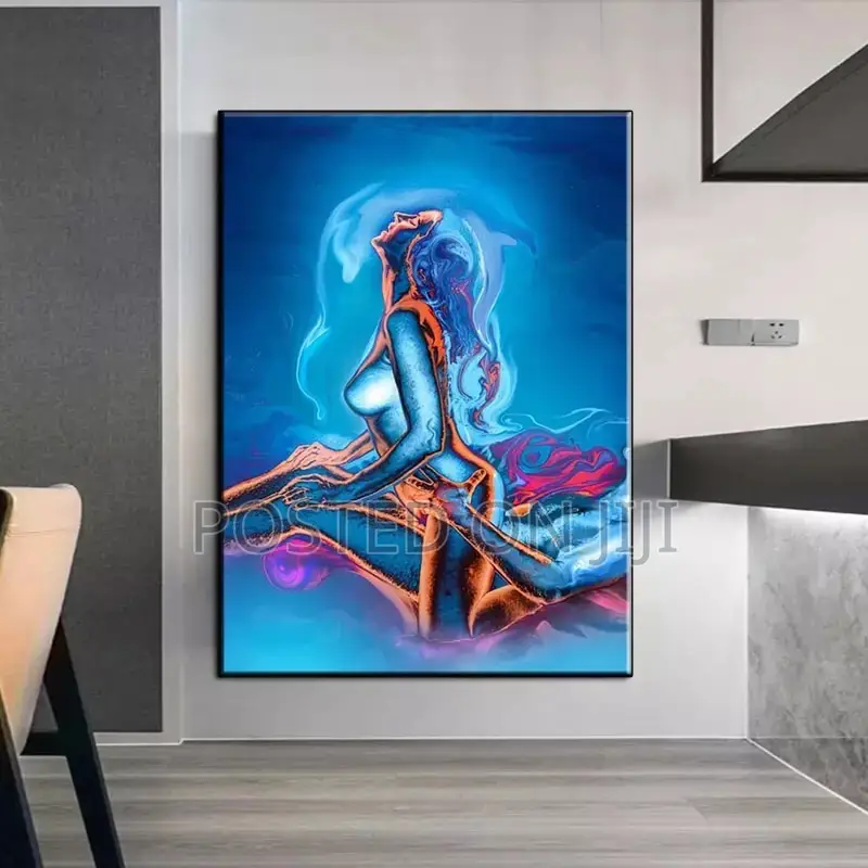 Abstract Woman and Man Sex Wall Art