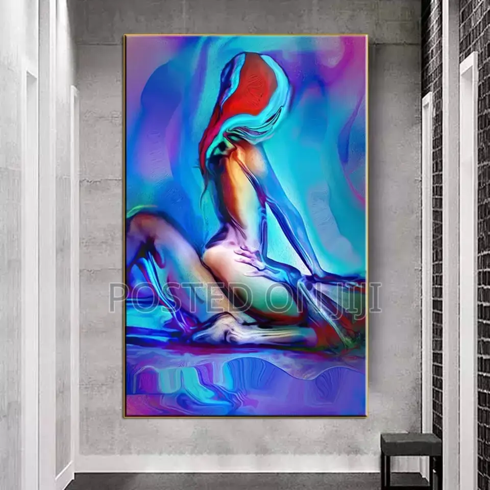 Abstract Woman and Man Sex Wall Art