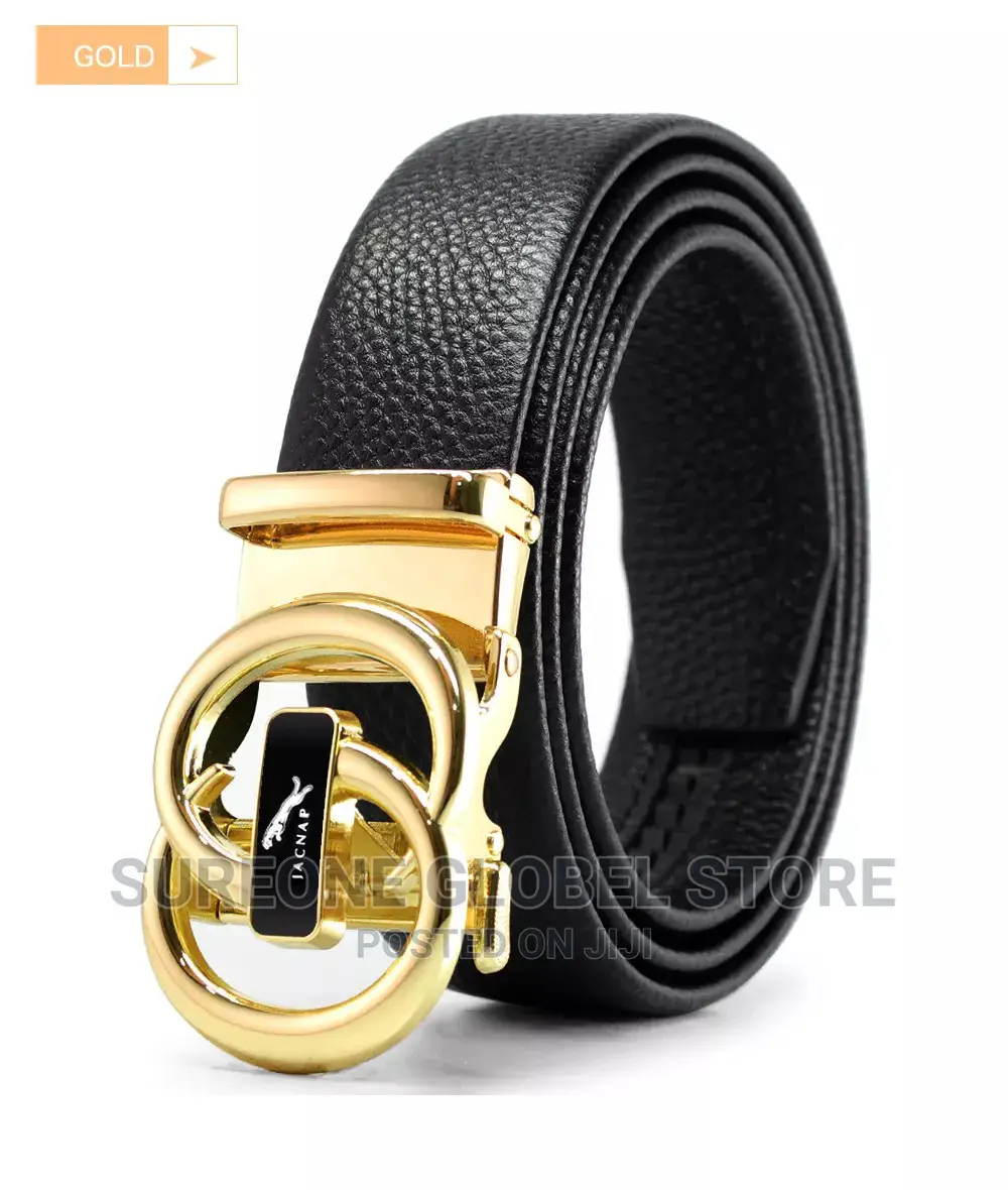 Top Luxury Designer Brand Brass Buckle Belt Men