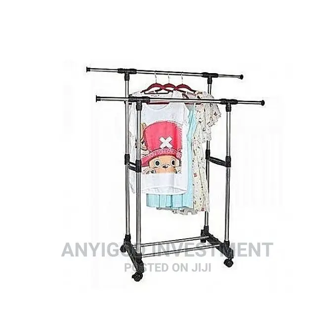 Double Pole Clothes Hanger Stainless Steel