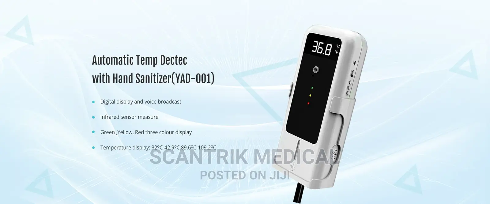 Non-Contact Infrared Temperature Meter Liquid Soap Dispenser