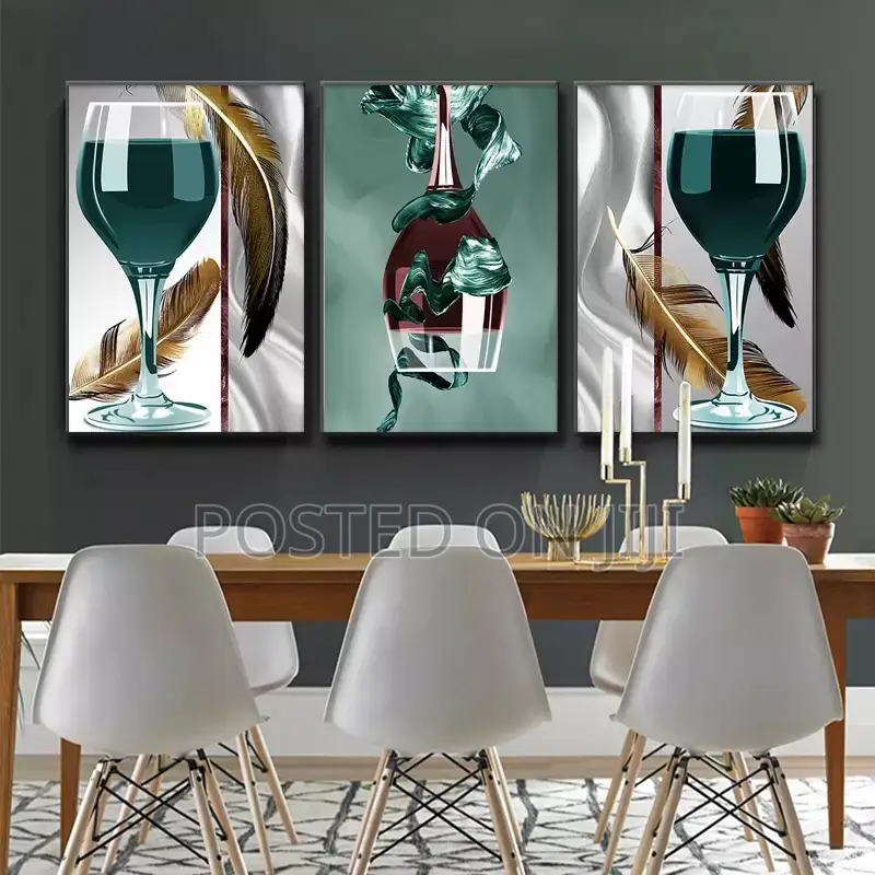 Wine Glass With Feather Canvas Print