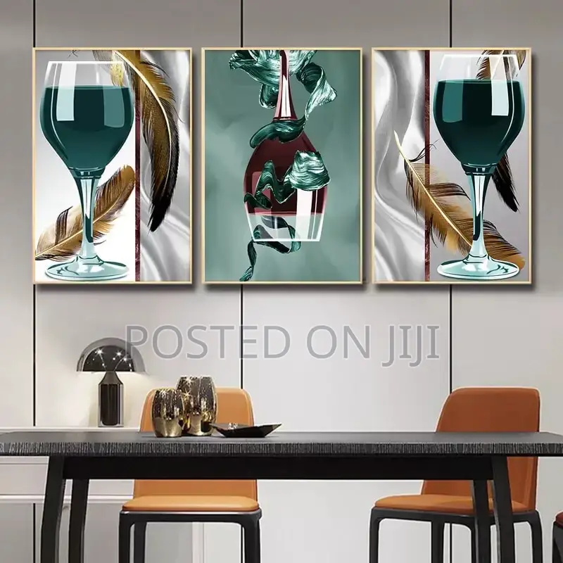 Wine Glass With Feather Canvas Print