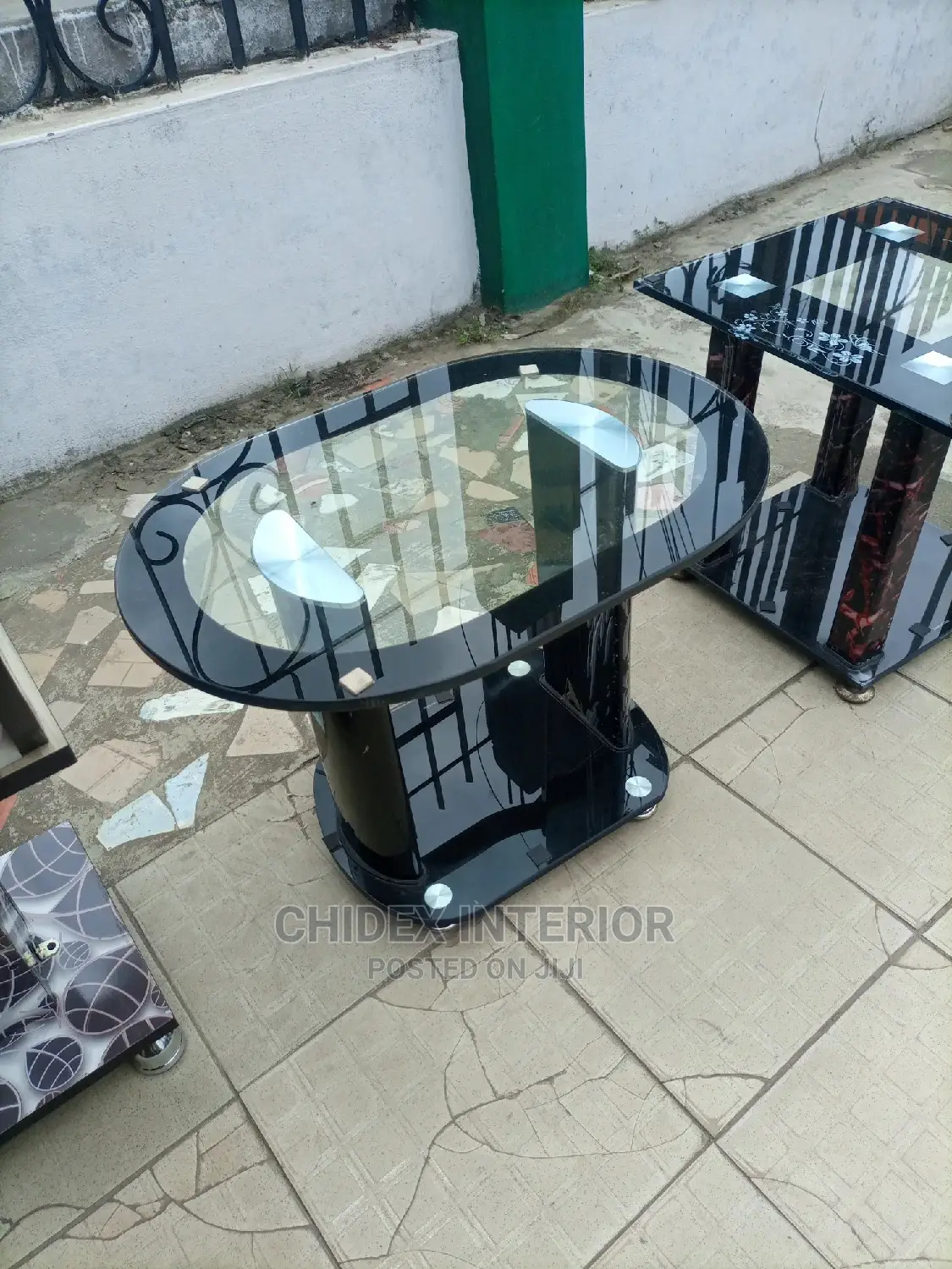 High Quality Exotic Glass Side Stool