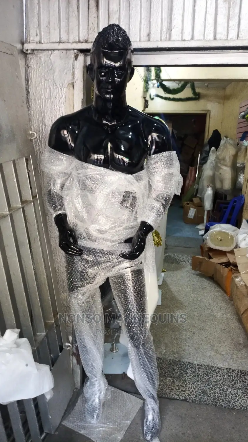 Honey Comb Huge Body Male Glossy Black Man Mannequins