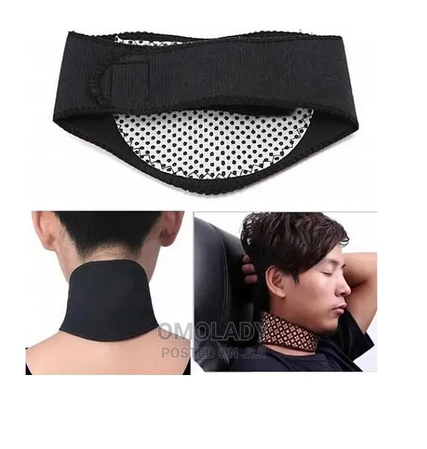 Magnetic Neck Pain Relief Self Heating Massager Care - Black
