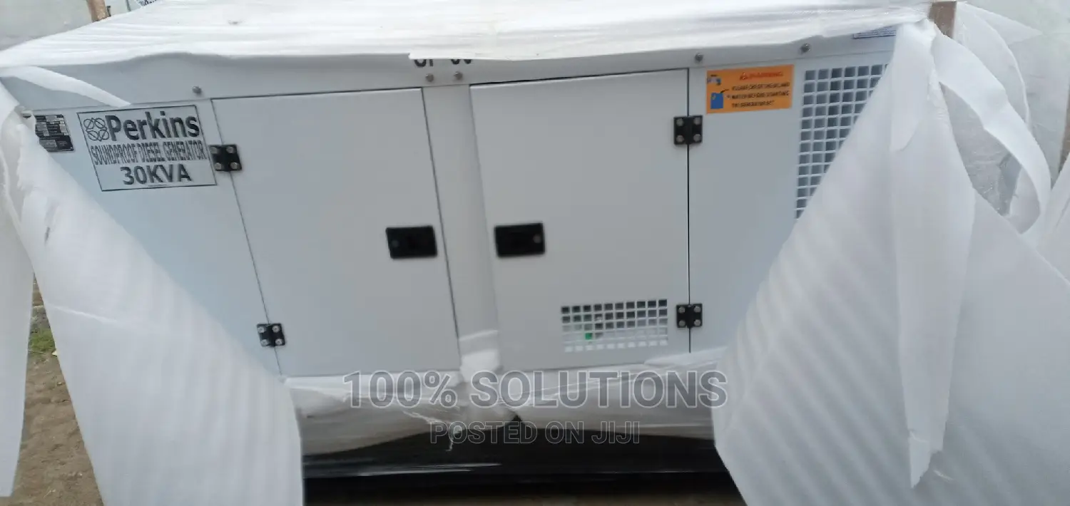 30KVA Perkins Diesel Sound Proof Generator for Sale. 100% C
