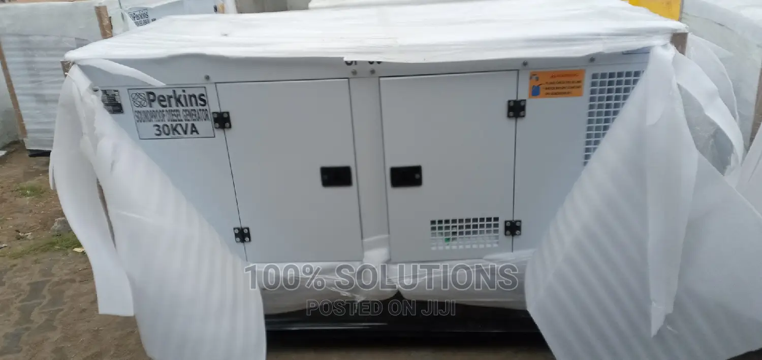 30KVA Perkins Diesel Sound Proof Generator for Sale. 100% C