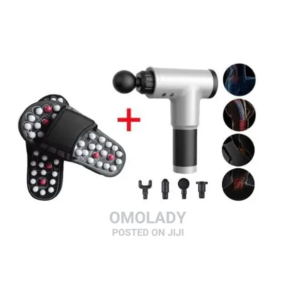 2 In 1 Fascial Gun Deep Tissue Body + Slippers Massager
