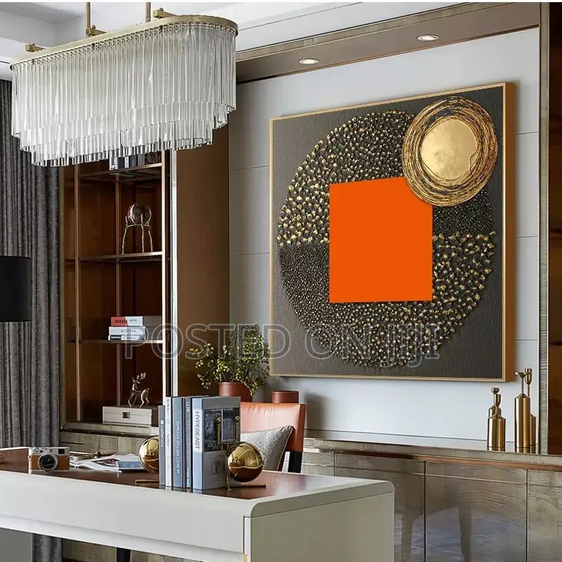 Abstract Orange Luxury Canvas Print