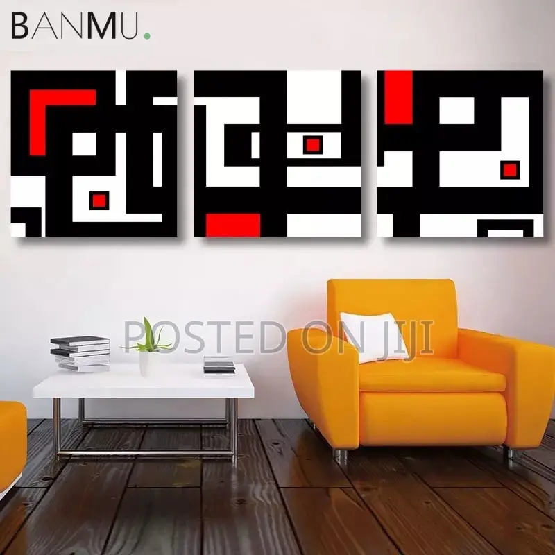 Red Black White Banmu Print