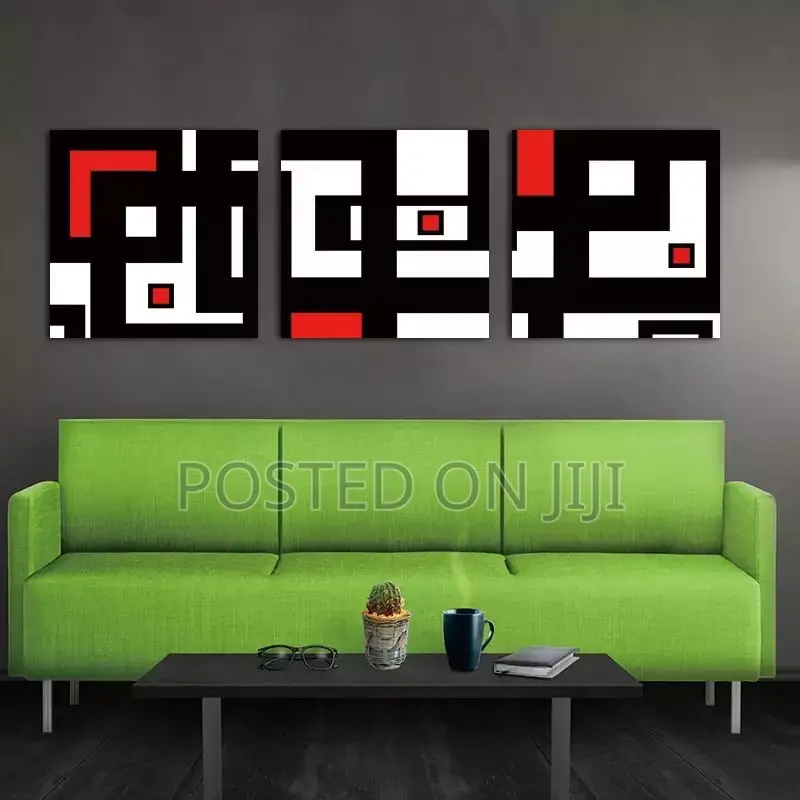 Red Black White Banmu Print