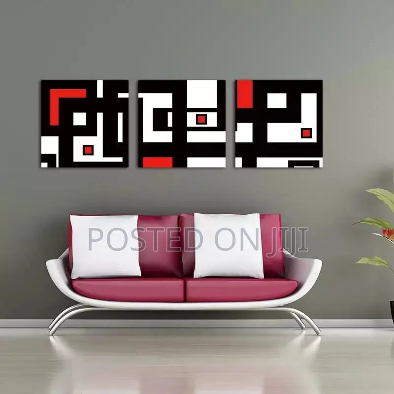 Red Black White Banmu Print