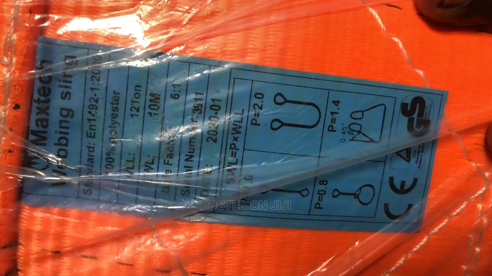 Webbing Sling 12tonsx10meters Professional Made in Holland