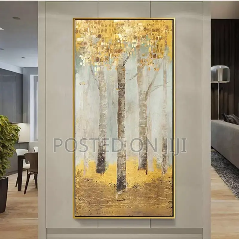 Big Size Nordic Vintage Abstract Golden Rich Tree