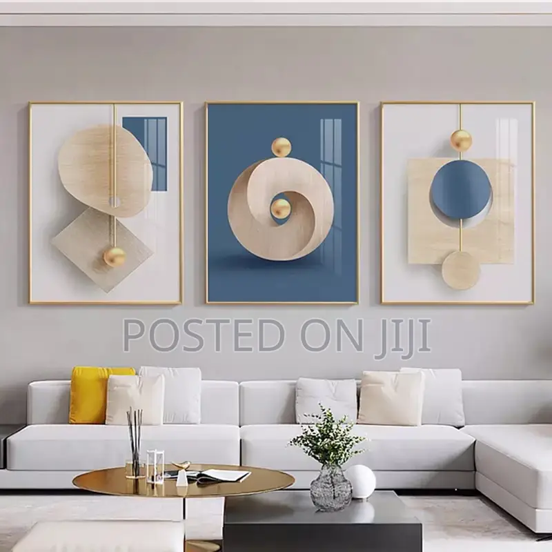 Abstract Blue White Canvas Print