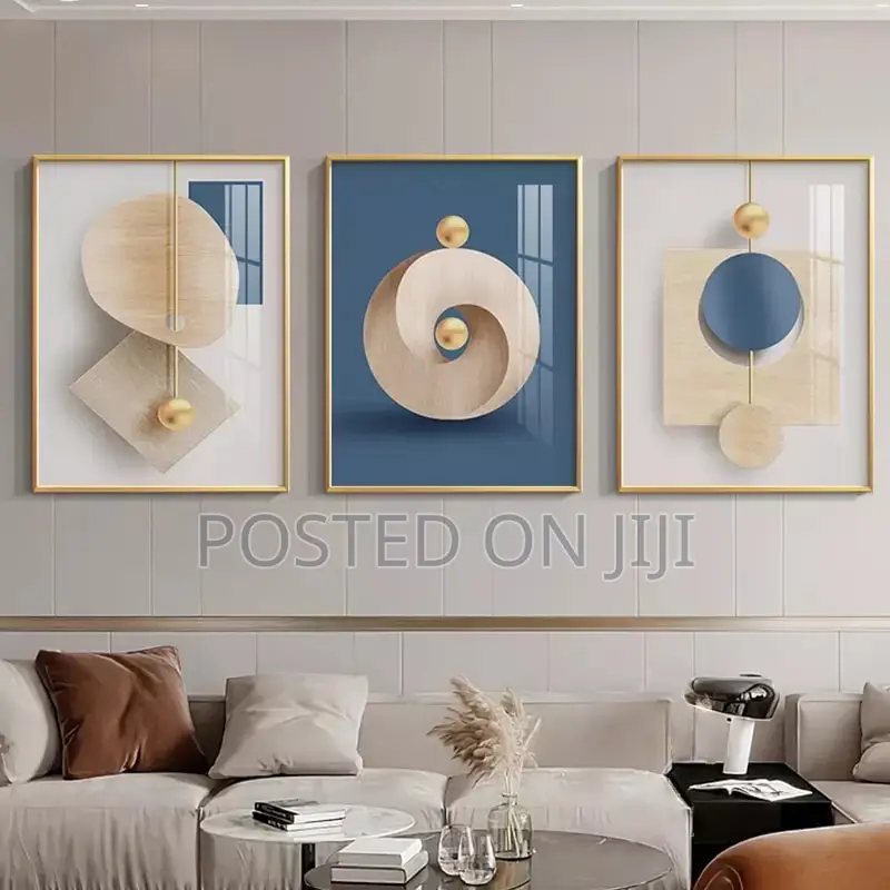Abstract Blue White Canvas Print