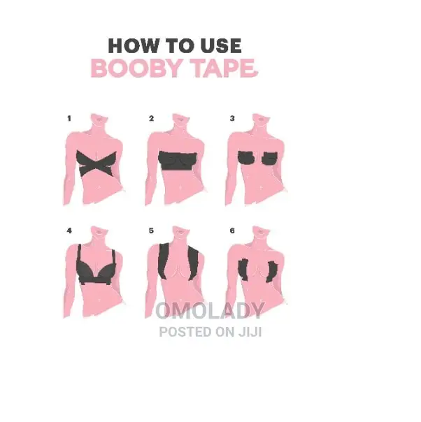 Instant Breast Lift Adhesive Boobs Tape - Black