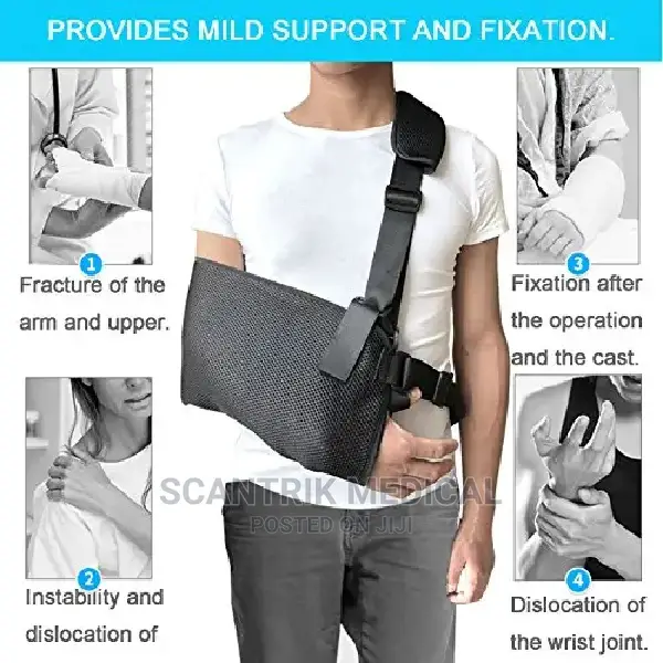 Breathable Shoulder Support Brace for Injured Arm Hand Elbow